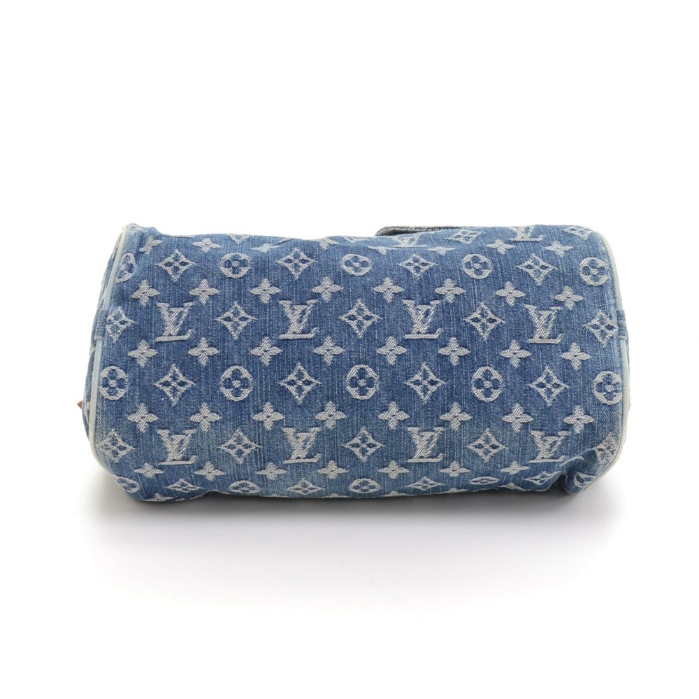 Néo speedy handbag Louis Vuitton Blue in Denim - Jeans - 36490228
