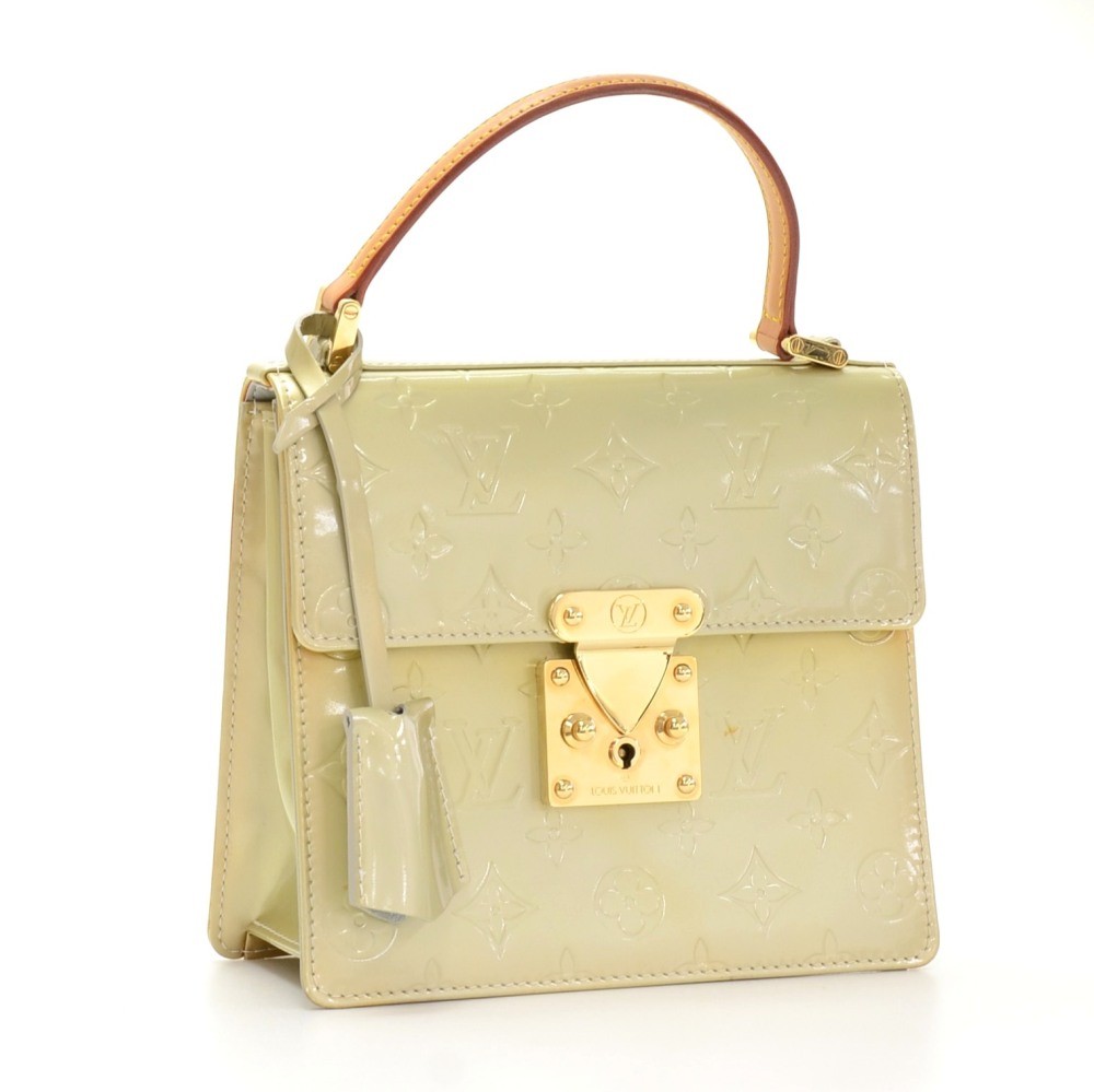 Louis Vuitton Spring Street Silver Vernis Leather Hand Bag