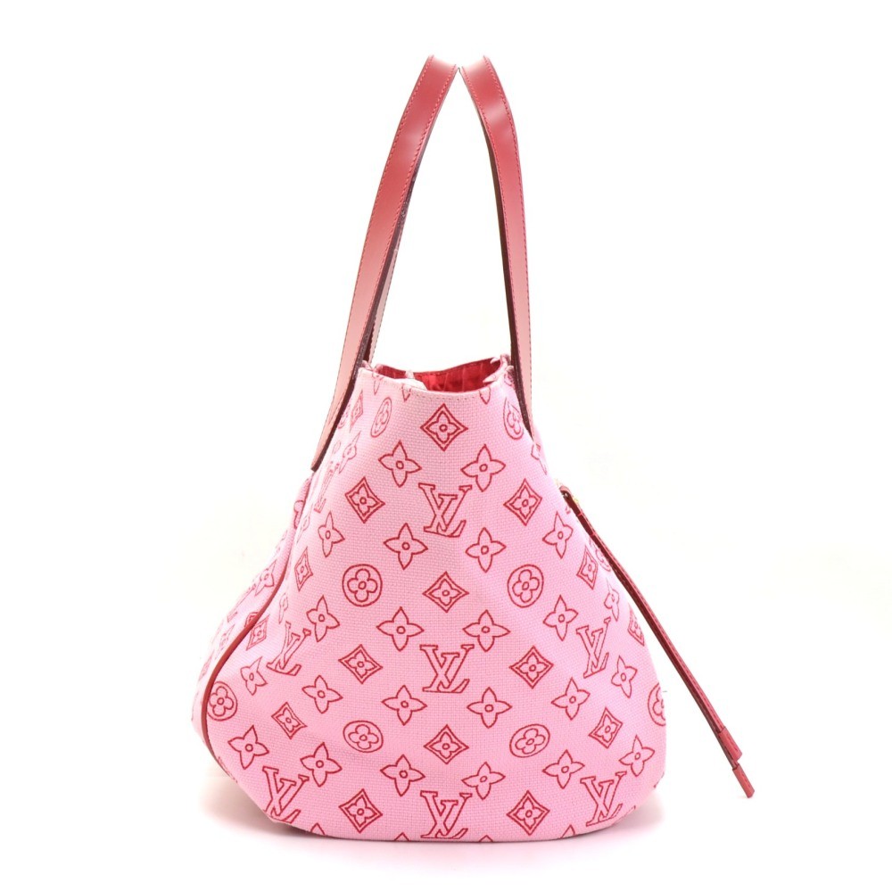 Louis Vuitton Louis Vuitton Cabas Ipanema GM Rose Red Monogram Cotton