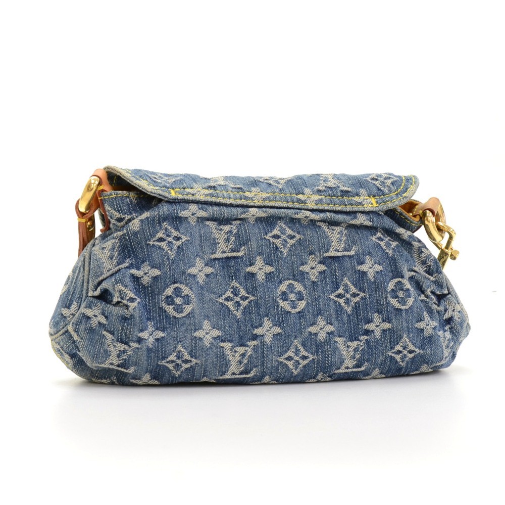 Louis Vuitton Monogram Denim Pleaty Shoulder Bag in Blue – Nitryl