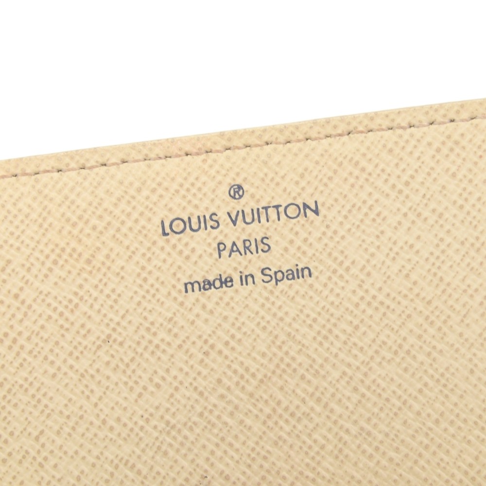 Authenticated Used Louis Vuitton Business Card Holder Amberop Cult de Visit  White Gray Damier Azur N61746 CA2162 LOUIS VUITTON Case Flap Women's Men's  
