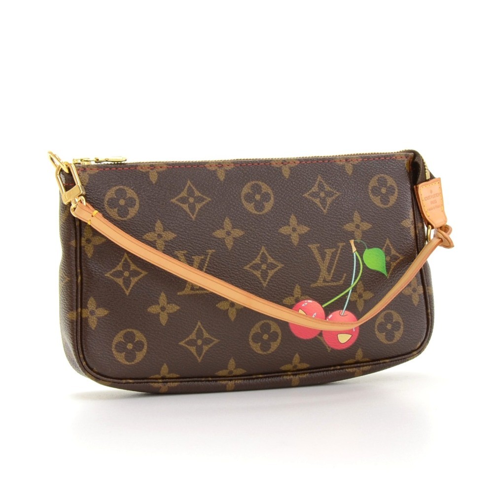Louis Vuitton Monogram Cherry Small Evening Top Handle Shoulder Pochette Bag