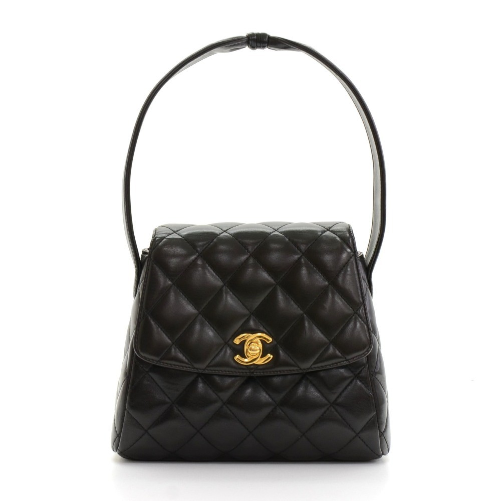 Chanel Kelly Top Handle Bag Caviar Black  THE PURSE AFFAIR