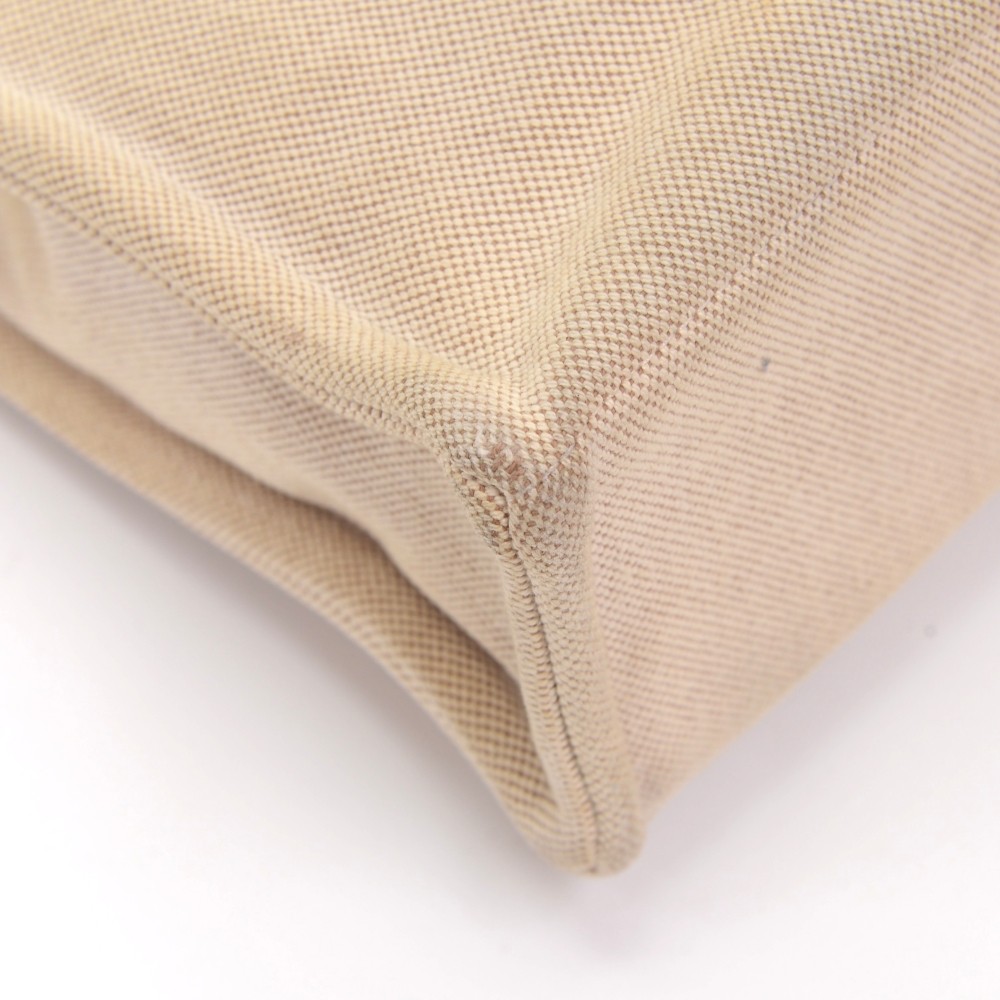 Hermes Hermes Fourre Tout MM Brown x Beige Cotton Tote Hand Bag  