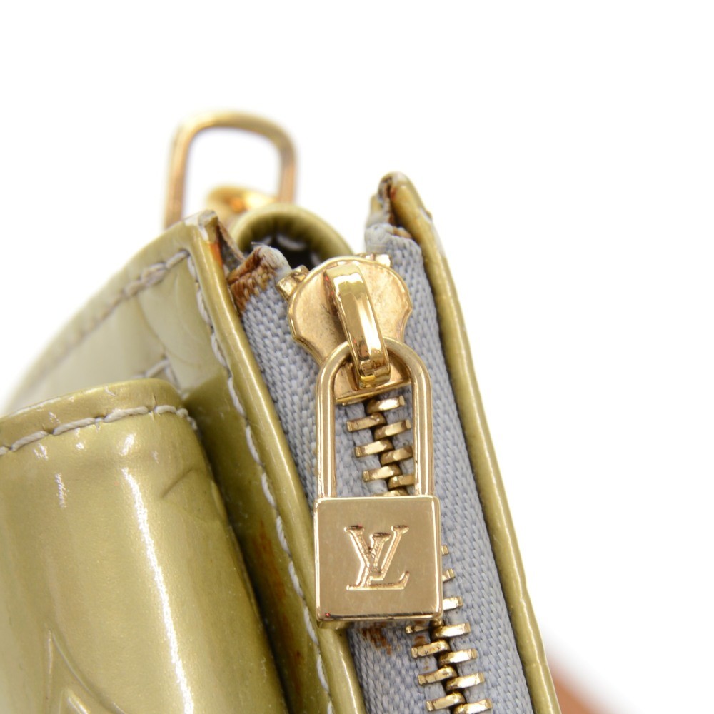 Louis Vuitton Louis Vuitton Mott Bronze Green Vernis Leather Handbag
