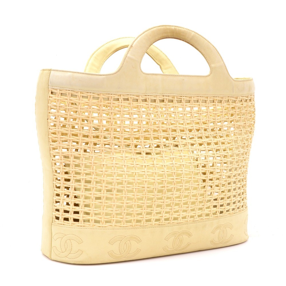 chanel vintage basket bag purse