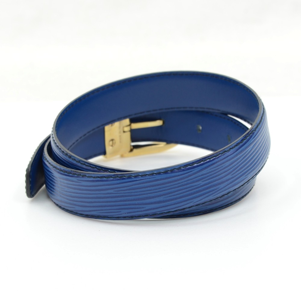 Louis Vuitton Maison Fondée en 1854 Leather Belt - Blue Belts, Accessories  - LOU259938