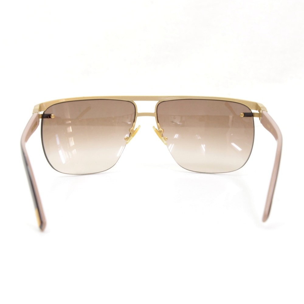 Original Louis Vuitton Z0304U Men Brown Gold Sunglasses, H2282