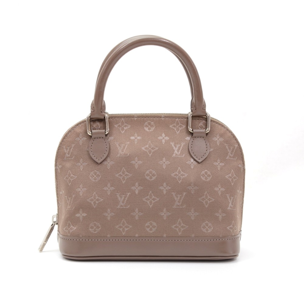 Louis Vuitton Louis Vuitton Alma Brown Mini Monogram Satin Handbag