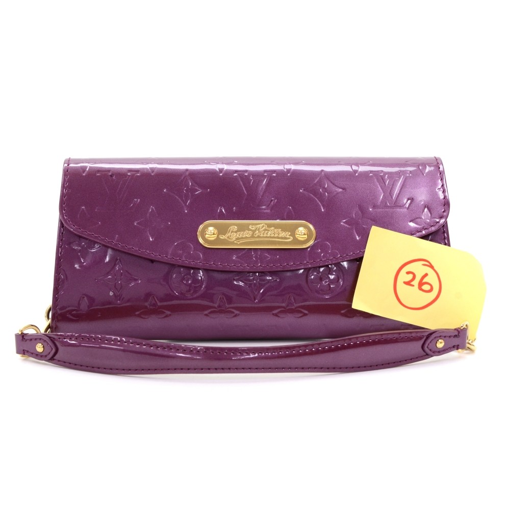 Félicie patent leather crossbody bag Louis Vuitton Purple in Patent leather  - 28225585
