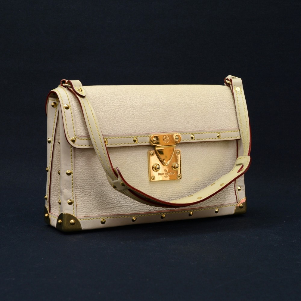 Louis Vuitton - White Leather Suhali L'Aimable Shoulder Bag