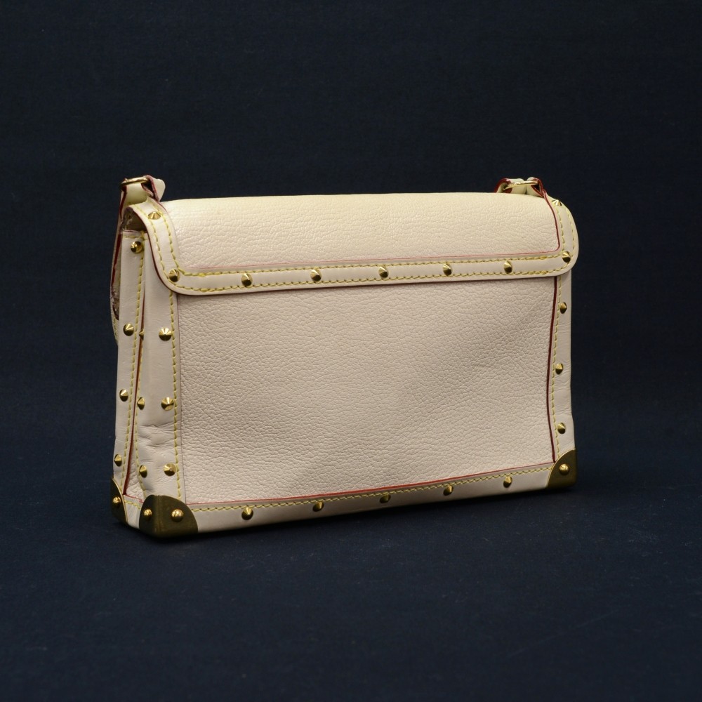 Louis Vuitton Womens Vintage Suhali Le Fabuleux Tote Bag White