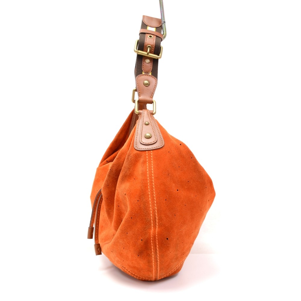 Only 238.00 usd for LOUIS VUITTON Onatah Hobo Bag Suede Orange