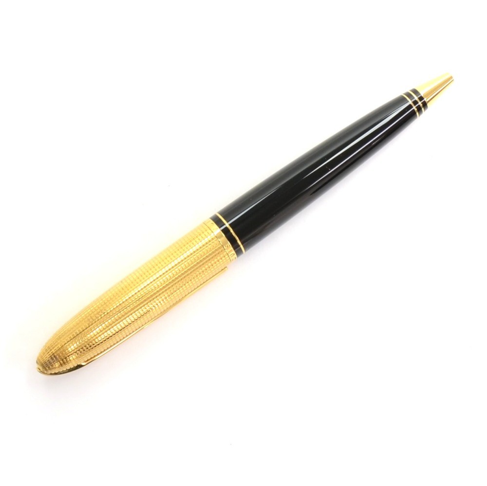 Louis Vuitton Black Leather Gold Tone Doc Fountain Pen