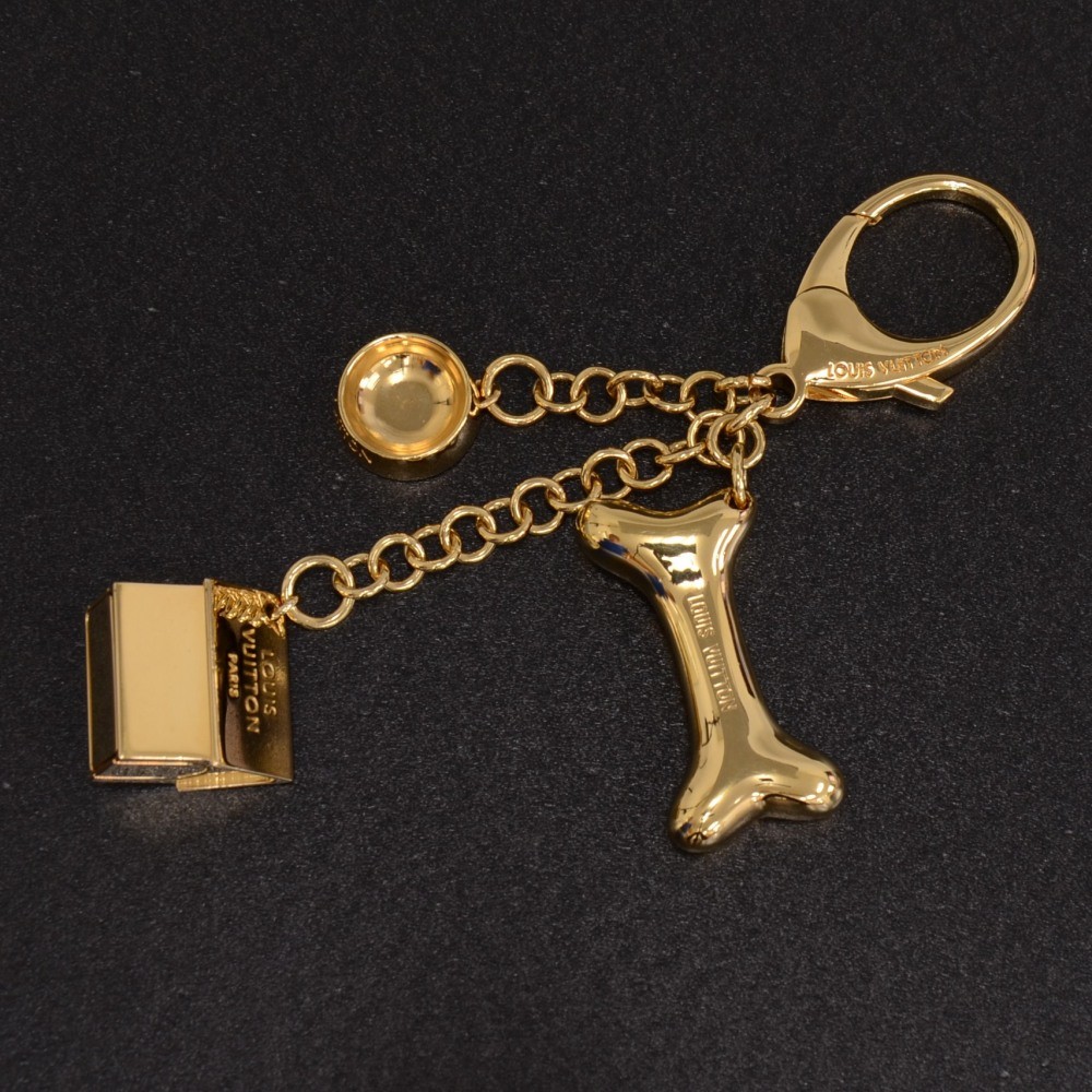 Louis Vuitton Louis Vuitton Bijoux Sac Baxter Gold Tone Key Chain /