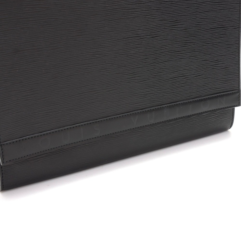Louis Vuitton Black Epi Leather Invitation Envelope Clutch, myGemma