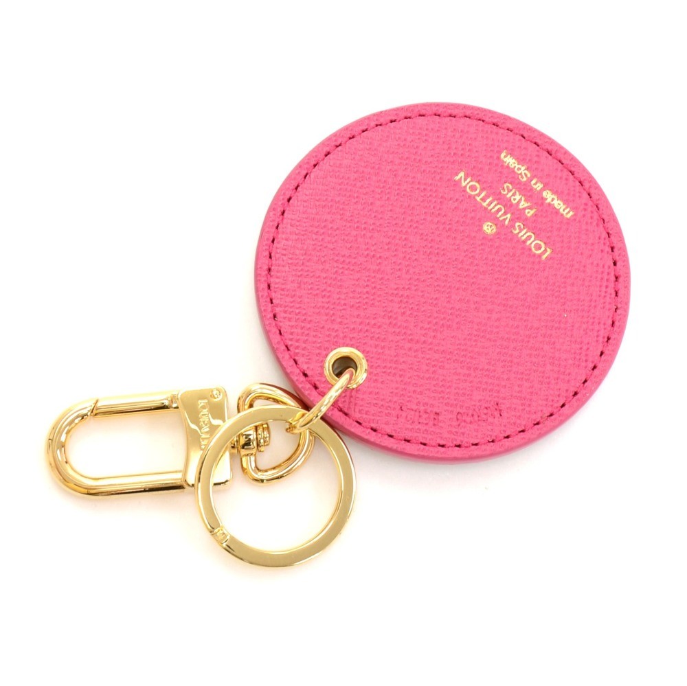 Authentic New Louis Vuitton Illustre Posies monogram Bag Charm Keychain NEW