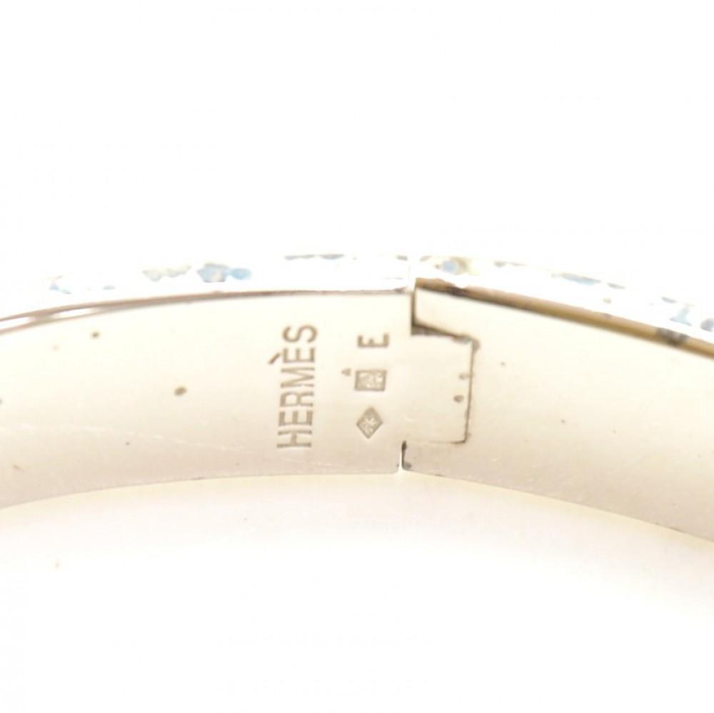 Hermes Hermes Lilac Purple x Silver Tone H Clic Clac Bangle