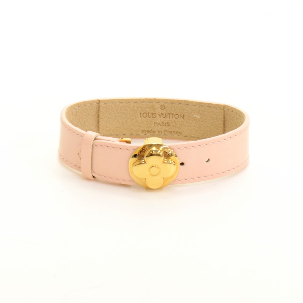 Louis Vuitton Leather & Enamel LV Clic It Fun & Sun Bracelet - Pink, Brass  Wrap, Bracelets - LOU633543