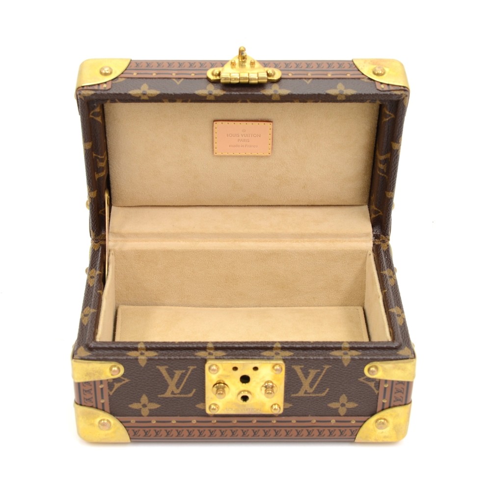 Louis Vuitton Vintage Coffret Tresor 20 Jewelry Case Box Mini Trunk Mint  Blue
