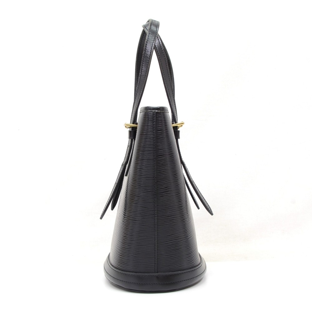 Louis+Vuitton+Sac+d%27Epaule+Bucket+Bag+PM+Black+Leather for sale online
