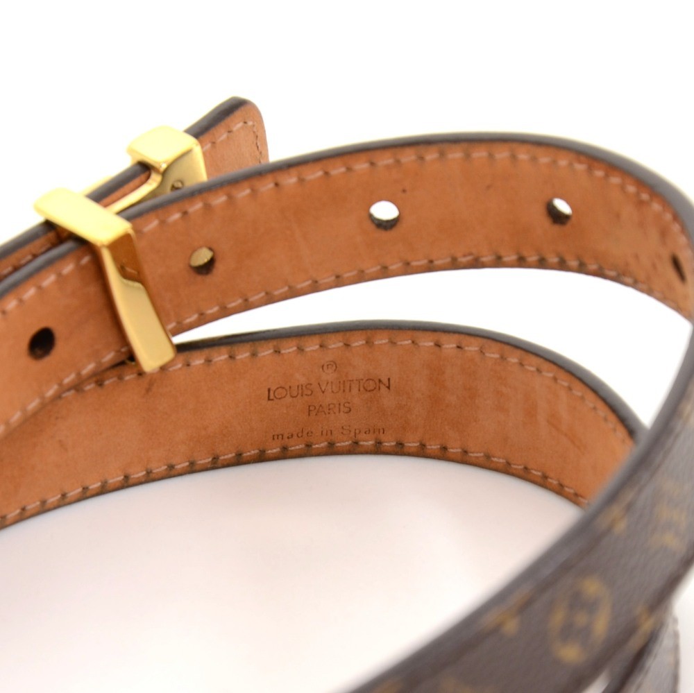 Initiales leather belt Louis Vuitton Beige size 80 cm in Leather - 35623035