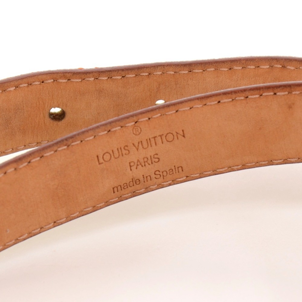 Louis Vuitton White & Multicolore Initials 20 Belt, myGemma