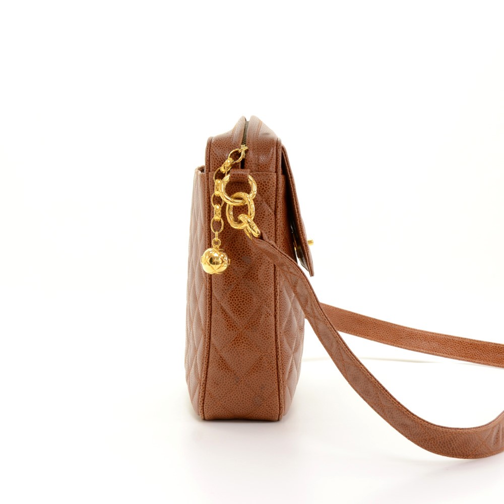brown leather chanel handbag