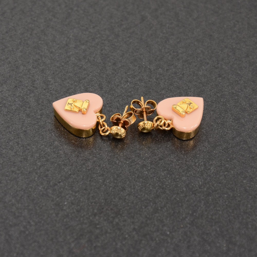 Louis Vuitton Lock Me Heart Drop Earrings - Gold-Tone Metal Drop, Earrings  - LOU80408
