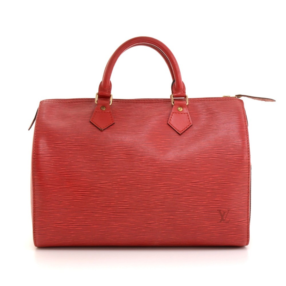 LOUIS VUITTON Speedy 30 Used Handbag Epi Leather Red M43007