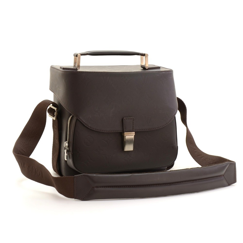 Used Brown Louis Vuitton Leather Monogram Charlie Camera Bag Model