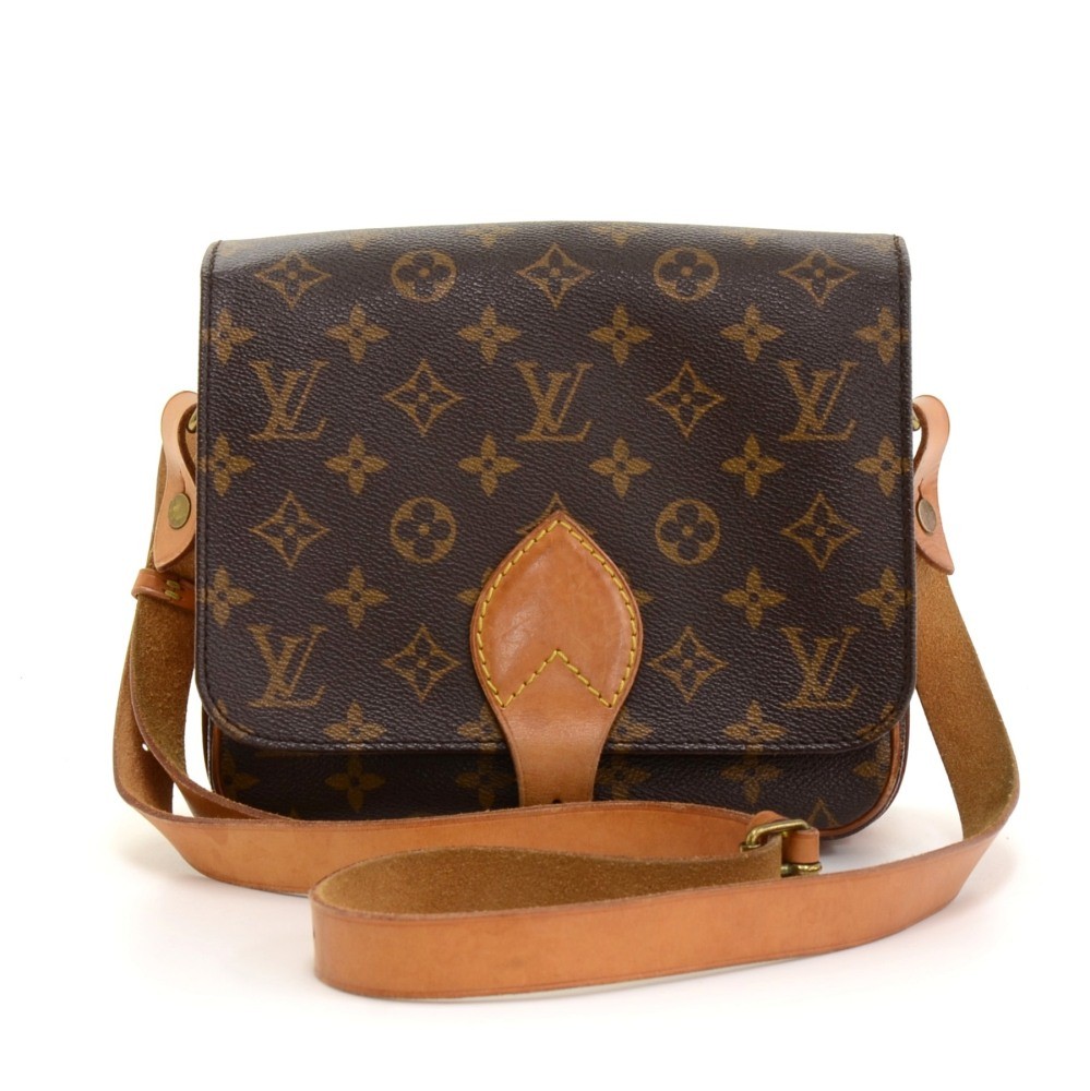 Louis Vuitton Vintage - Monogram Cartouchiere MM Bag - Brown - Monogram  Canvas and Leather Handbag - Luxury High Quality - Avvenice