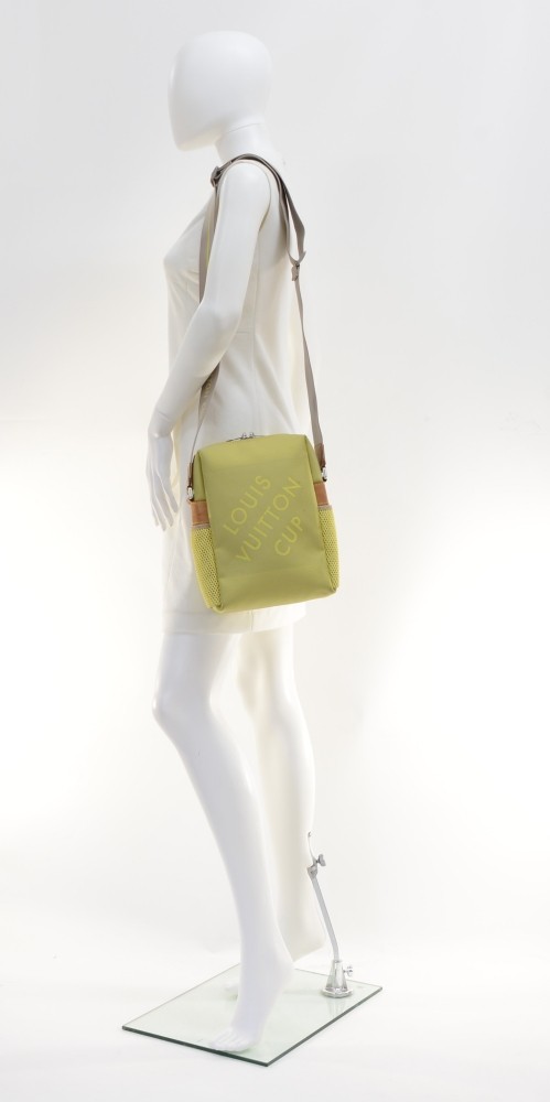 Louis Vuitton Cup Damier Weatherly Bag Lime Green
