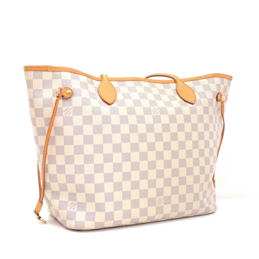 Neverfull tote Louis Vuitton White in Plastic - 34249684