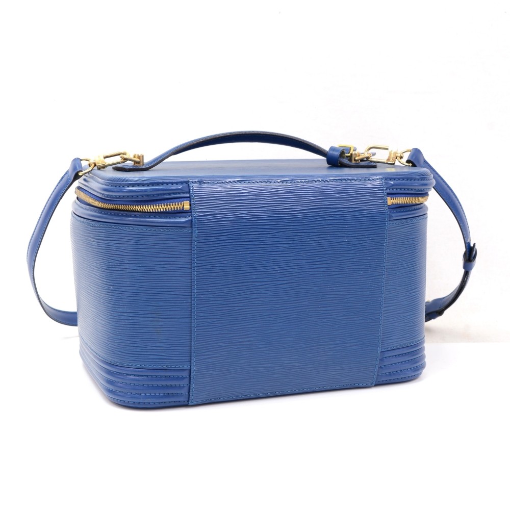 Authentic Louis Vuitton Blue Epi Leather Handbag - Boca Pawn