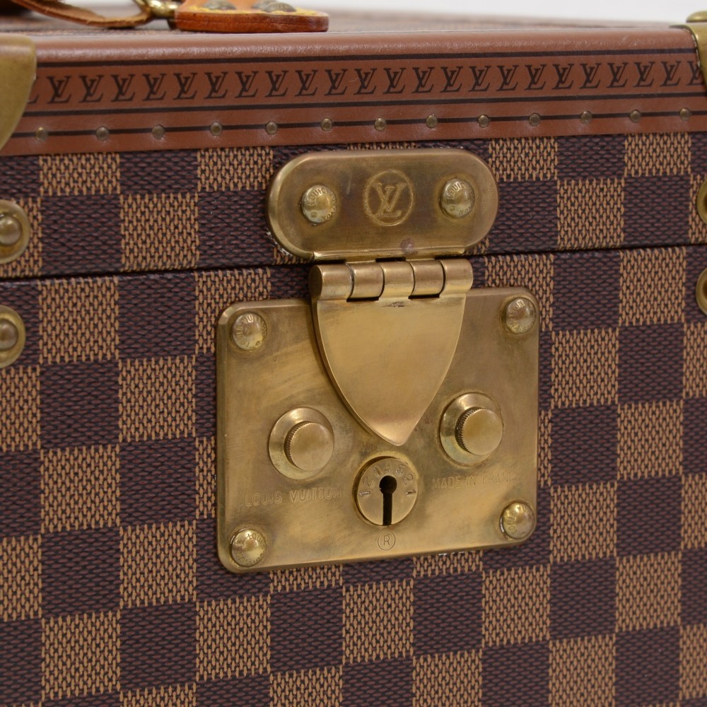 Louis Vuitton, Bags, Louis Vuitton Damier Azure Trunk Boite Flacons Beauty  Case Monogram Train Trunk