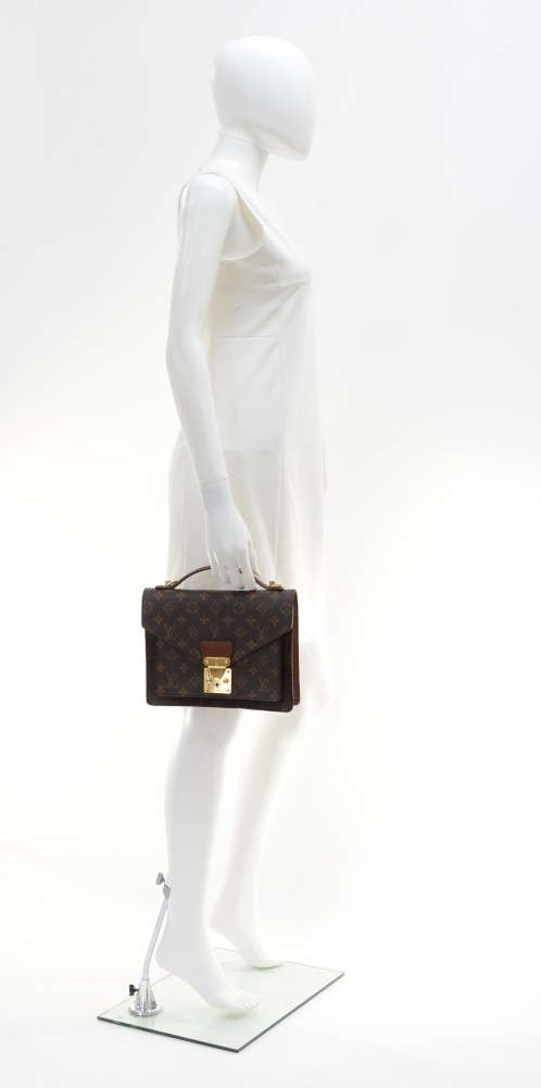Auth Louis Vuitton Monogram Monceau 2way Briefcase Shoulder Hand Bag  0J210260n