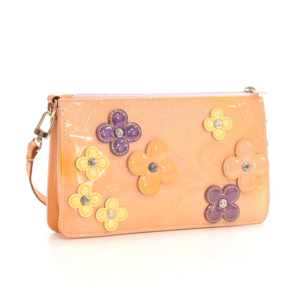 Louis Vuitton Louis Vuitton Pink Vernis Flower Lexington Handbag V564
