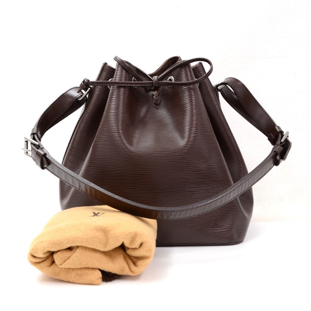 Authentic LOUIS VUITTON PETIT NOÉ M40967 Epi Leather Shoulder Bag