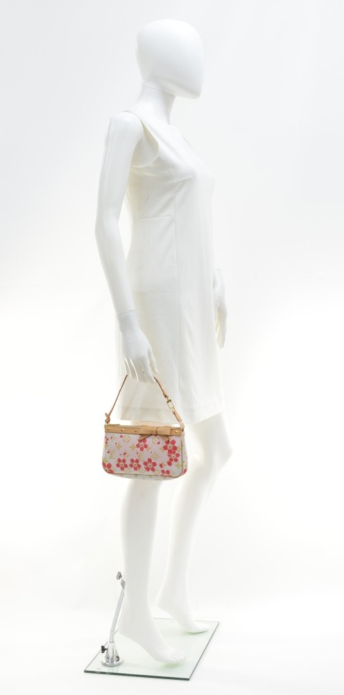 Louis Vuitton Monogram Cherry Blossom Pochette Accessories Red