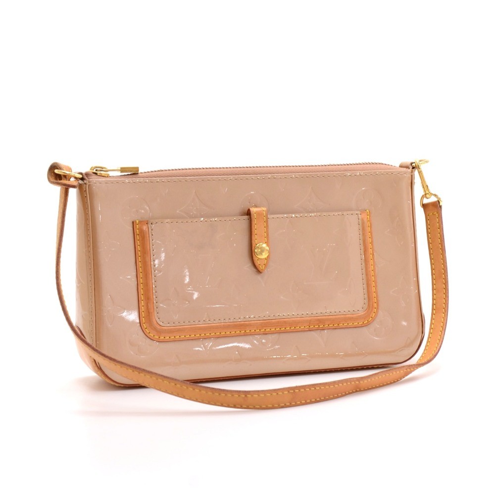Louis Vuitton White Vernis Mallory Brown Light brown Leather Patent leather  ref.402135 - Joli Closet