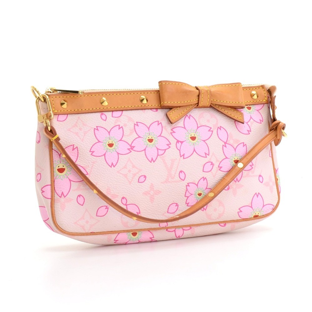 Louis Vuitton Brown And Pink Monogram Cherry Blossom Coated Canvas Pochette  Accessoires Gold Hardware, 2003 Available For Immediate Sale At Sotheby's