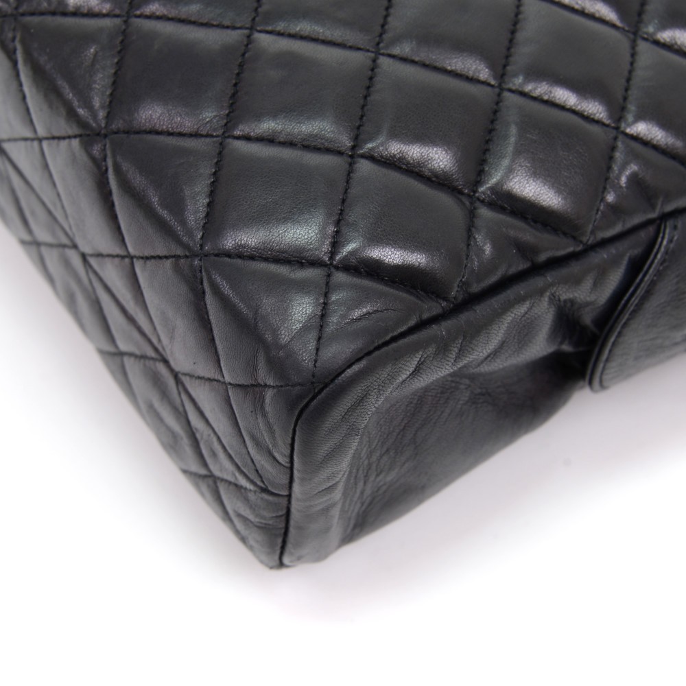 Vintage Chanel Quilted Black Leather Purse