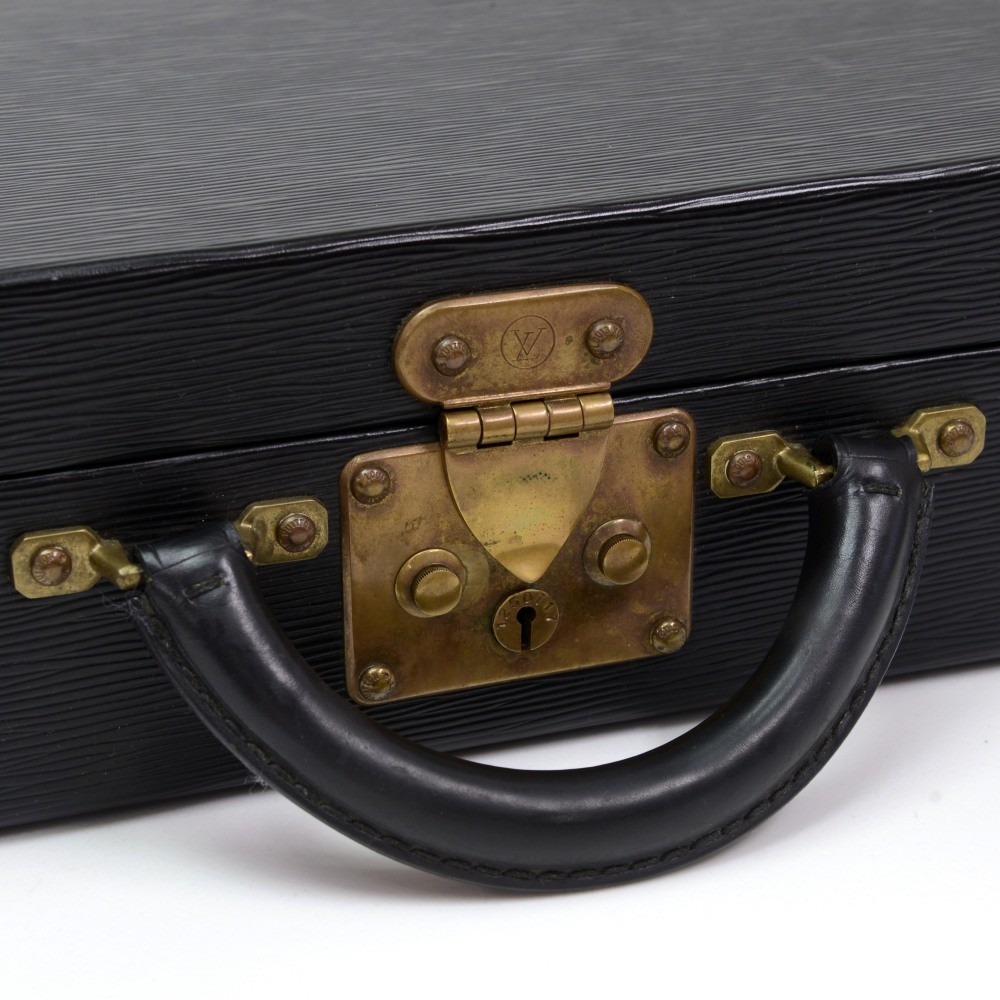 Louis Vuitton President 45 Black EPI Leather Trunk Briefcase