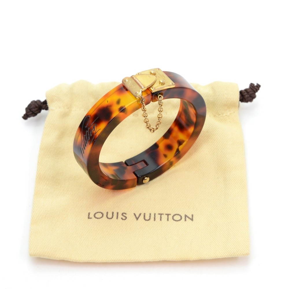 Louis Vuitton 2010s Tortoise Shell Lock Me Bracelet · INTO