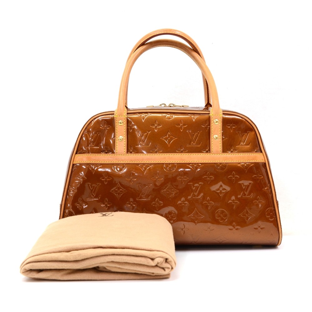 Florentine patent leather handbag Louis Vuitton Brown in Patent leather -  35748510