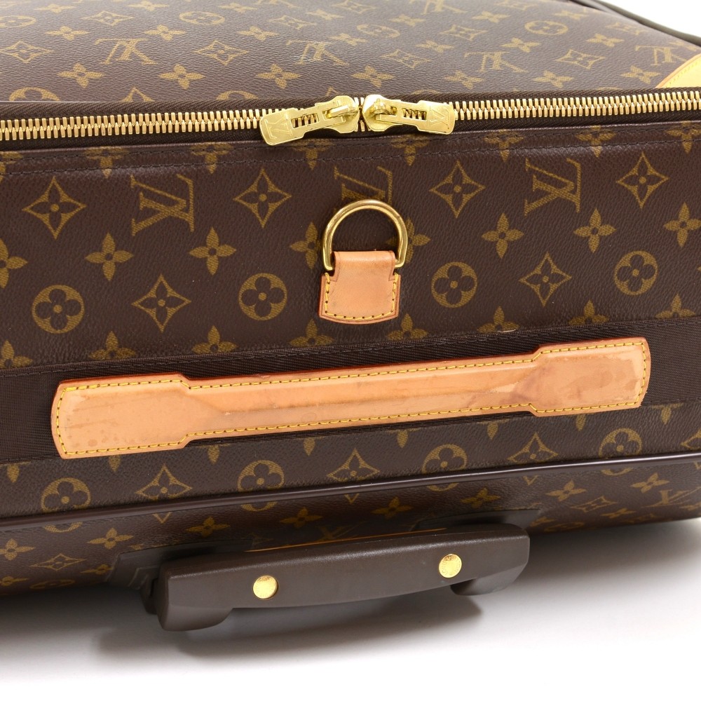 Louis Vuitton Classic Monogram Canvas Pegase 70 Suitcase Bag. Very, Lot  #58400