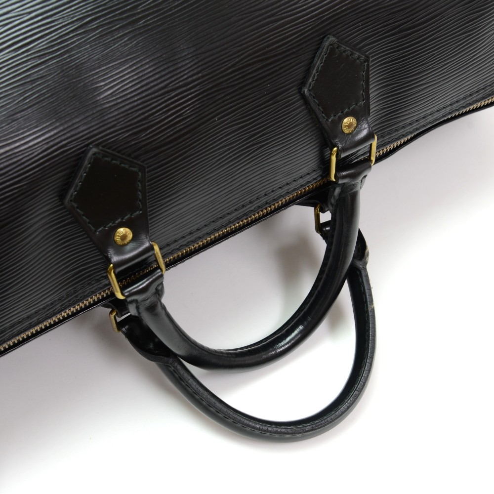 Louis Vuitton Black Epi Leather Noir Speedy 40 GM Large XL 856262