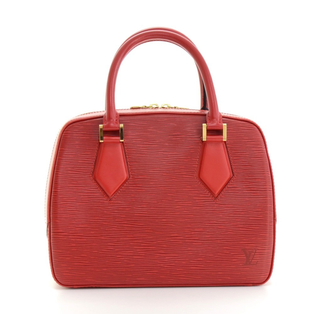 Louis Vuitton Sablon Red Leather Handbag (Pre-Owned)