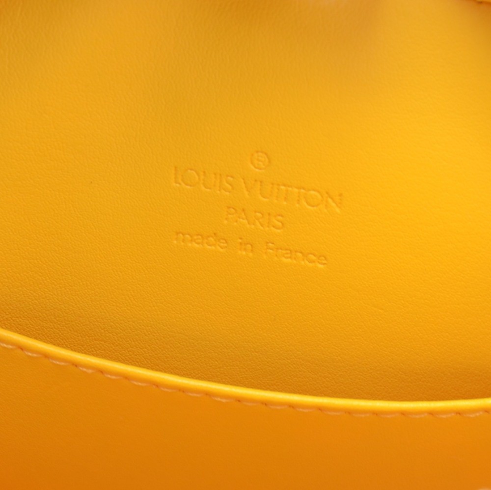 Louis Vuitton Yellow-Orange Monogram Vernis Christie PM Mini Crossbody Bag  19lvs721